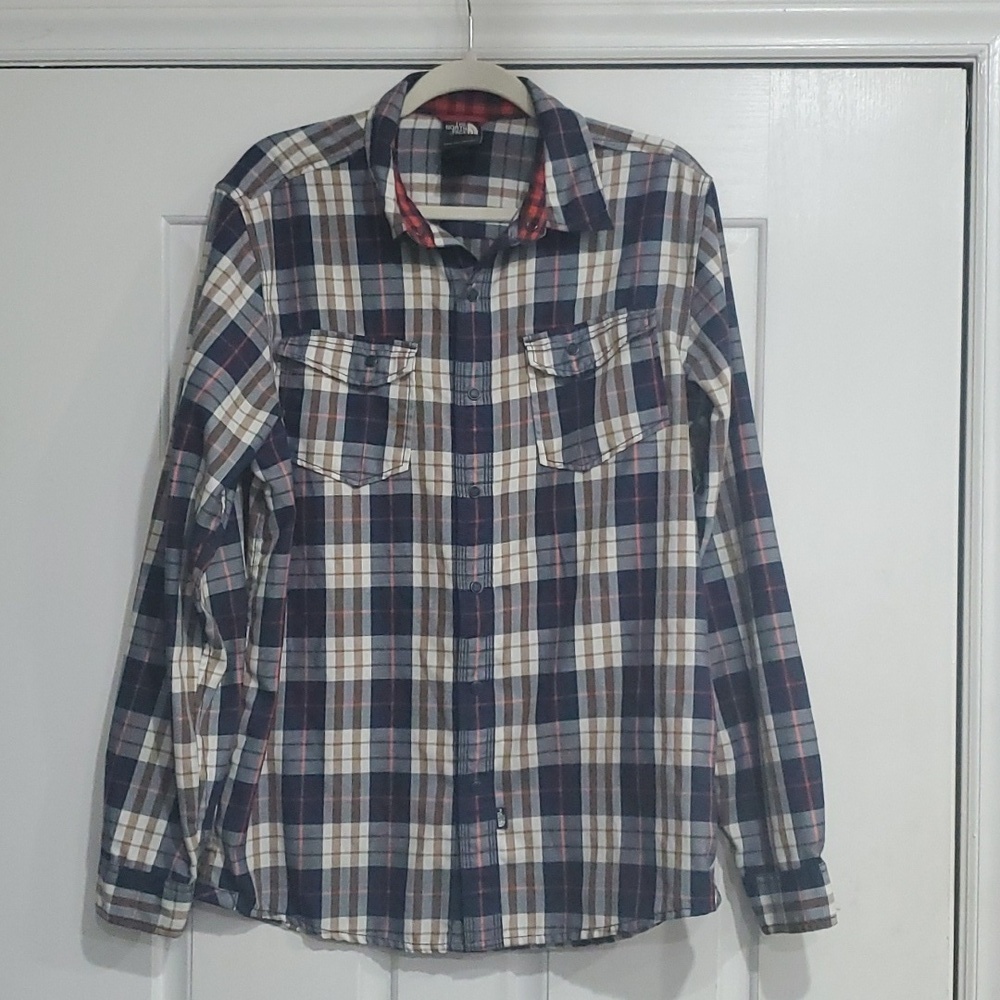 MENS THE NORTH FACE SHIRT WITH SNAPS SIZE MEDIUM